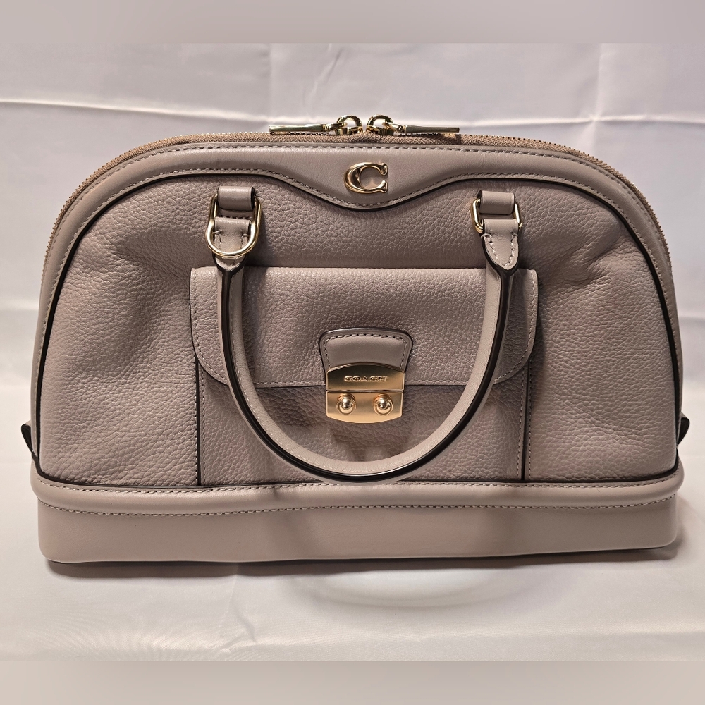 Coach Taupe Leather Satchel